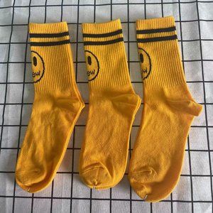 DREW HOUSE golden yellow mascot socks 3 pairs